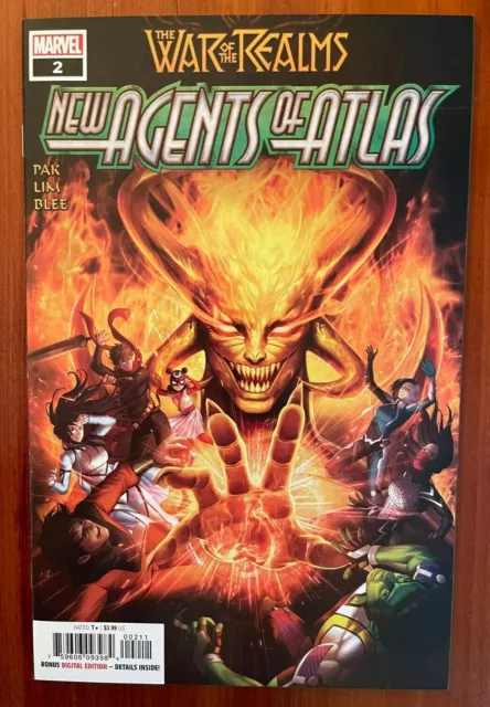 WAR OF REALMS NEW AGENTS OF ATLAS #2 Main Cover A 1st App Swordmaster Marvel NM WAR OF REALMS NEW AGENTS OF ATLAS #2 Main Cover A 1st App Swordmaster Marvel NM