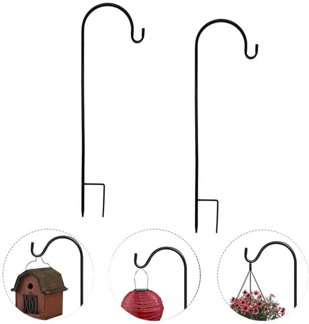 35 inch Shepherd Hook Gardern Plant Hanger Bird Feeder Pole Metal Hanger Hook