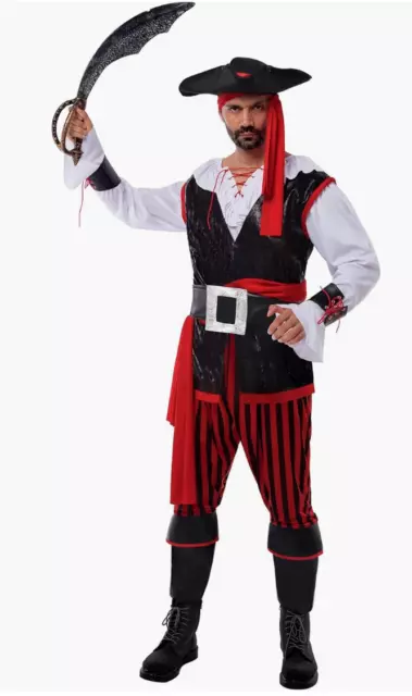 Adult Pirate / Plundering Captain Costume - Halloween, Dress up, Party, Cosplay