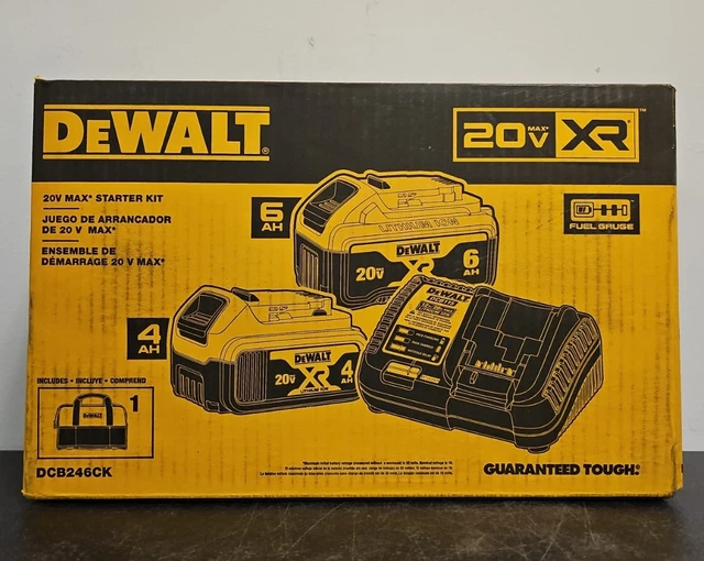 DEWALT DCB246CK  20V MAX XR Lithium-Ion 6.0Ah, 4.0Ah Battery Kit