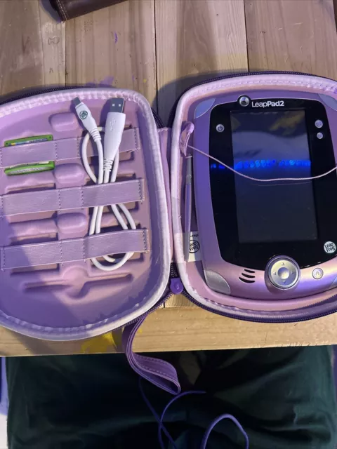 Leap Frog Leap Pad 2 Purple With Case 1 Game & Charger Leap Frog Leap Pad 2 Purple With Case 1 Game & Charger