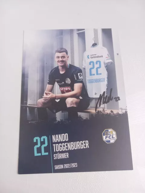 Signierte AK Nando Toggenburger FC Luzern NEU