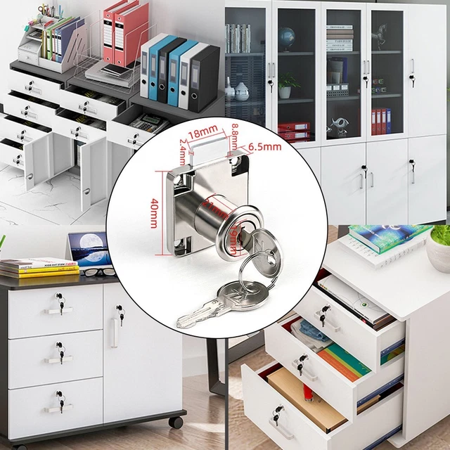 Quadratisches Zungenschloss für Kleiderschrank Schublade Edelstahl Hardware 2 S