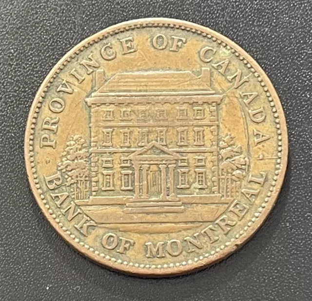 Canada 1842 Penny Token: Bank of Montreal