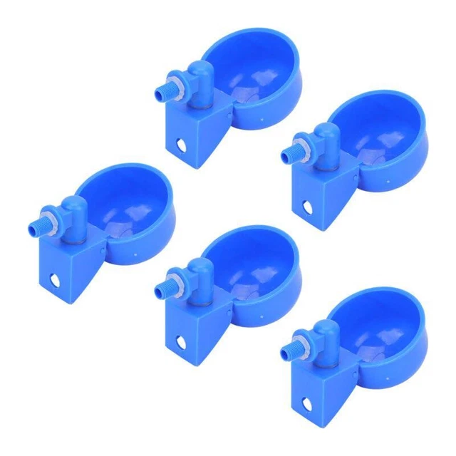 5Pcs Chicken Hen Quail Plastic Automatic Poultry Water Drink Cups -