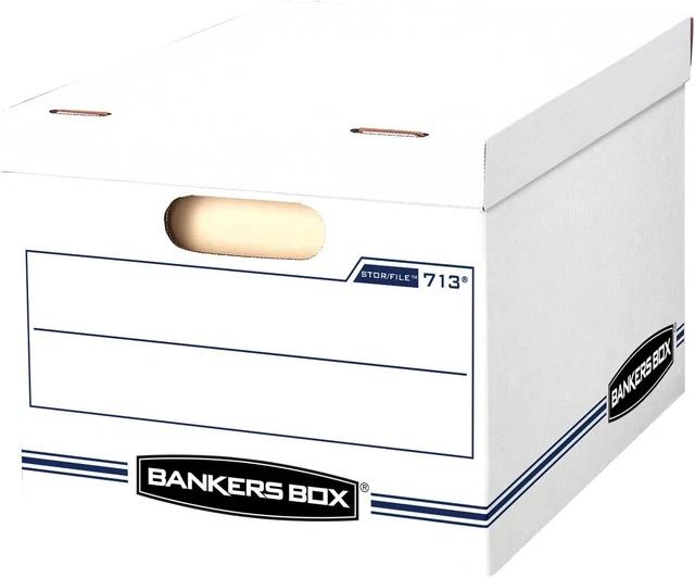 Bankers Box STOR/FILE Storage Boxes, Standard Set-Up, Lift-Off Lid, Letter/Legal