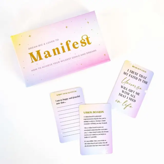 100 Manifest Affirmation Cards Motivational Positive Mental Health Gift Idea