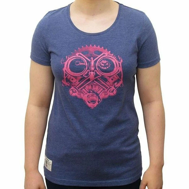 Donna T-Shirt > Red Torpedo Benzina Testa Marne 100% Cotone Carbonio Lavato -