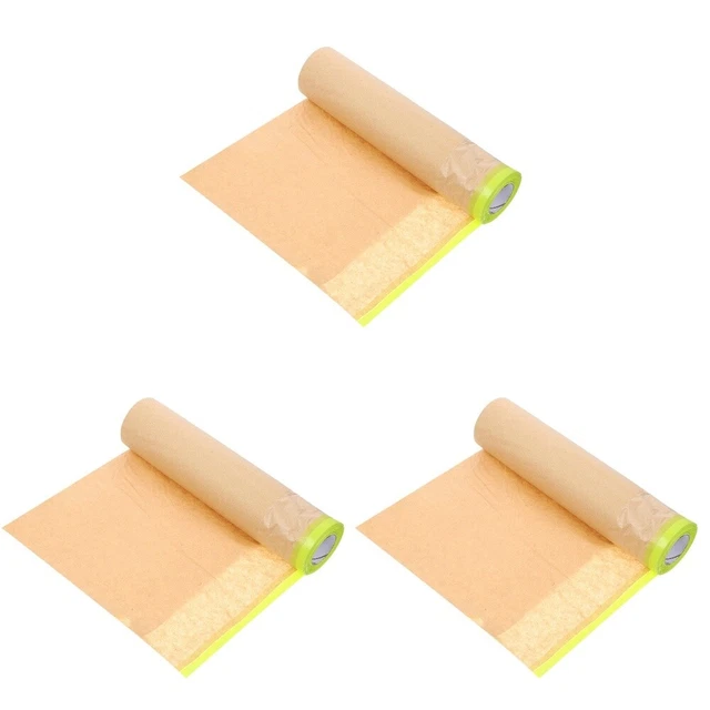 3 rotoli nastro da pittura carta di copertura vernice auto marrone colore spray carta giapponese