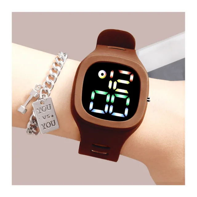 Students Watch Square See  Pure Color Students Wrist Watch  Powered