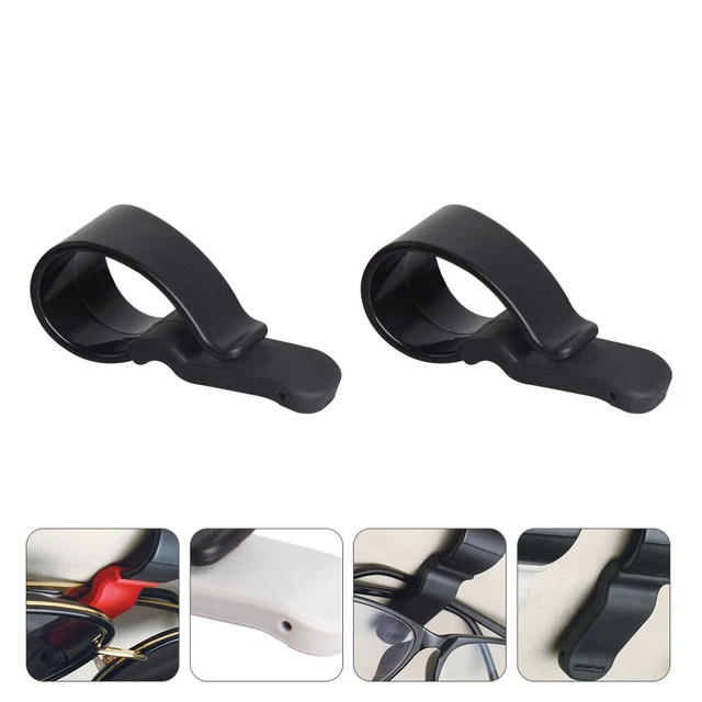 2 piezas gafas con clip suministros para automóvil soporte para gafas de sol para sol