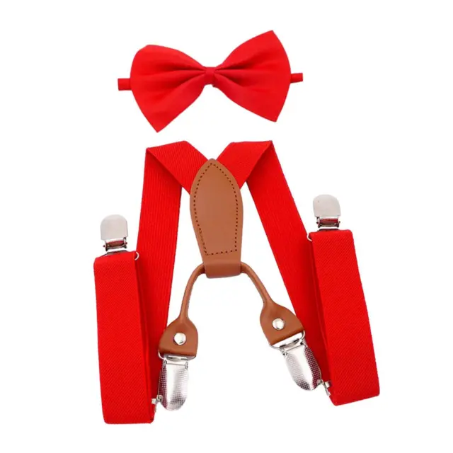 KIDS SUSPENDERS AND Bow Tie Set Tuxedo Suspenders for Child Boys Girls  Jeans $18.91 - PicClick AU
