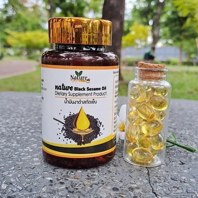 NATURE BLACK SESAME Oil cold pressed Antiaging hair care knee pain 60