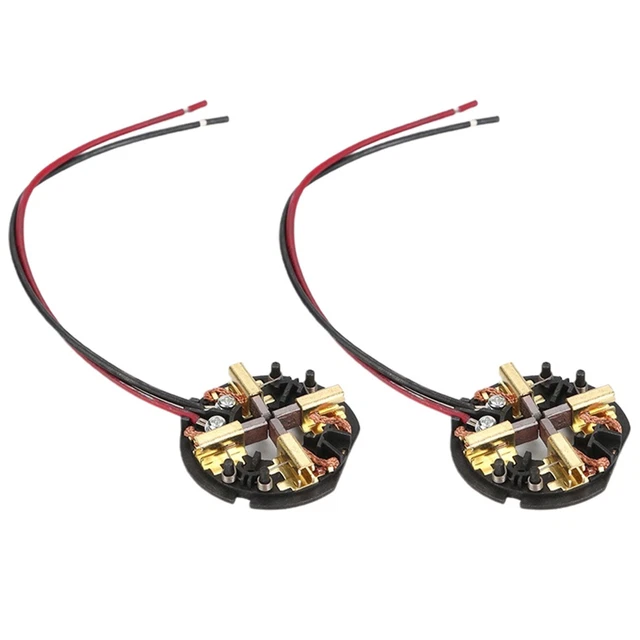Supporto spazzole di carbone strumento parte metallo e carbonio 18 Volt 27 Watt 2 PZ. 2x