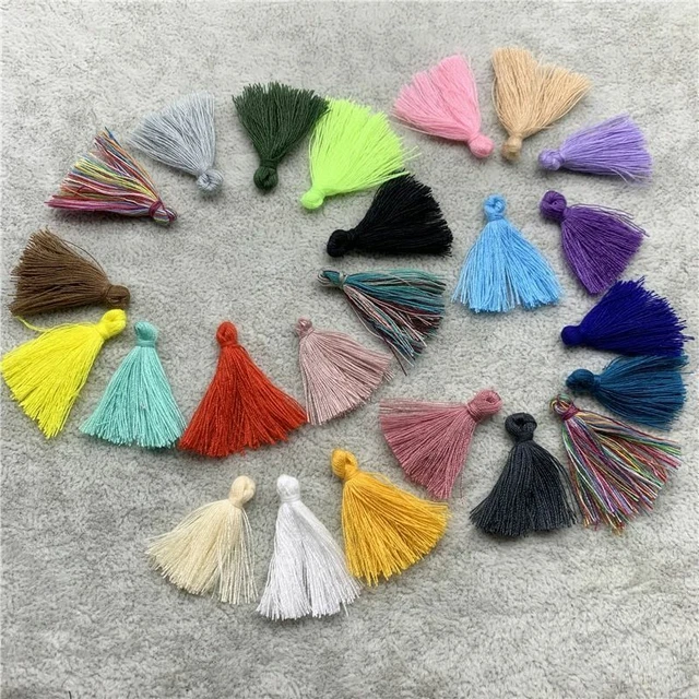 30pcs/lot Multicolor Cotton Small Tassels Trim Sewing DIY Home Wedding Decoratio