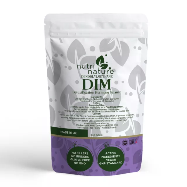 Diindolylmethane Dim 500mg Capsules Dim Supplement | Best Dim NO fillers