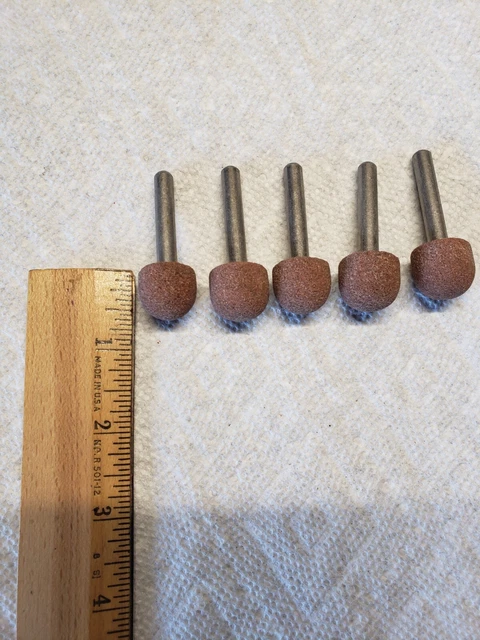**Bag of 5** NORTON Vitrified Mounted Points, ROUND TIP.