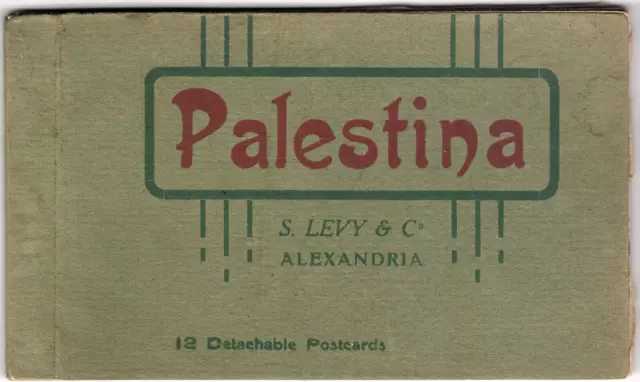 Old Booklet Palestine S. Levy & Co Alexandria 12 Detachable Postcards About 1921