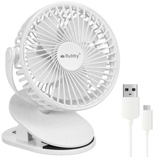 Ventilateur De Table Portable Avec Clip USB, Type C Rechargeable Mini Desk Stand Fan 360 Degree Rotation 3 Speeds Air Cooling 500mah P 128054513 Cat 3687