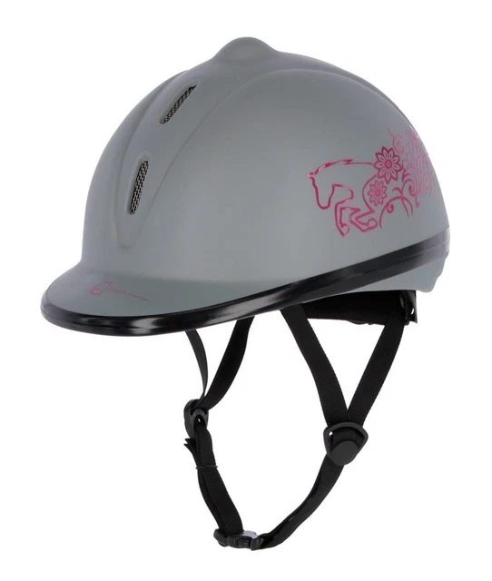 Covalliero Reithelm Beauty VG1 grau 53-57 Reitkappe Kinder Reiterhelm 3210246