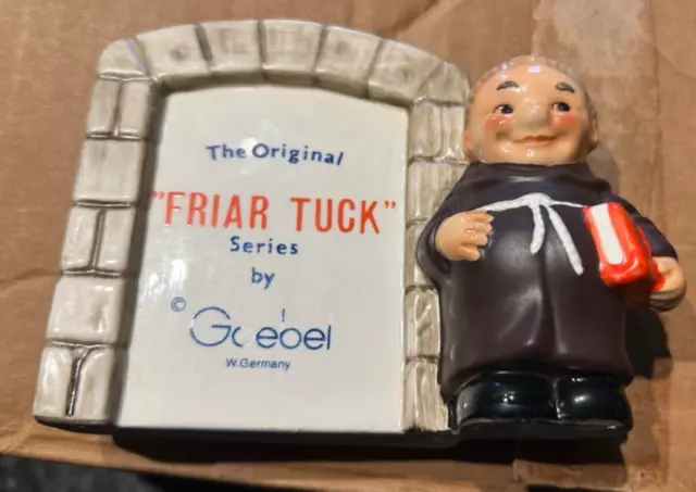 Vintage Goebel Friar Tuck Series Store Display Plaque   West Germany