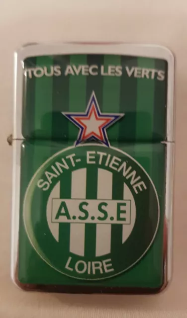 BRIQUET À ESSENCE DE L' ASSE  FOOTBALL CLUB DE SAINT ÉTIENNE.Collector