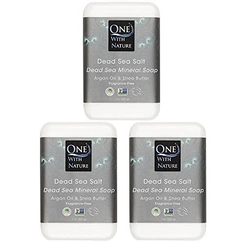 DEAD SEA MINERAL SALT 7 oz SOAP 3 PK in BRANDED BOX. Dead Sea Salt contains
