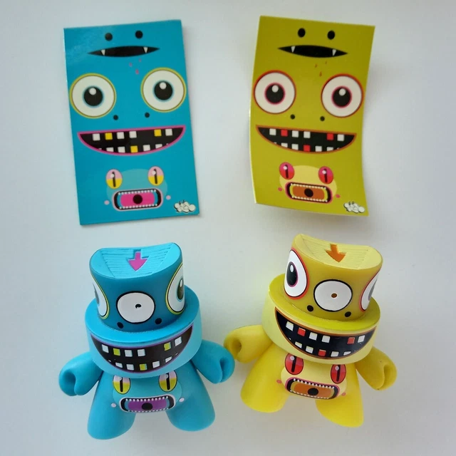 Kidrobot x Dalek FATCAP URBAN VINYL ART FIGURES yellow chase blue janky dunny Kidrobot x Dalek FATCAP URBAN VINYL ART FIGURES yellow chase blue janky dunny