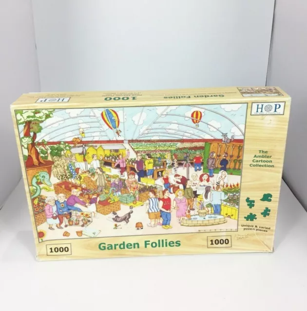 Hop House Of Puzzles Garden Follies 1000 Piece Jigsaw Puzzle Complete Used