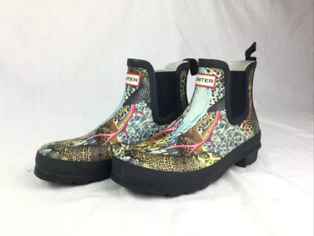 Hunter Original Chelsea Rain Boots Mat Maitland Hyper Normal Print Women's UK 6