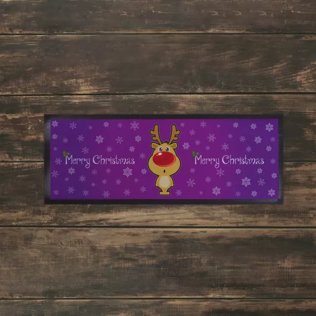 Púrpura Rudolph Navidad Toalla De BAR Ideal Para Hogar Cocktail Fiestas Ocasión