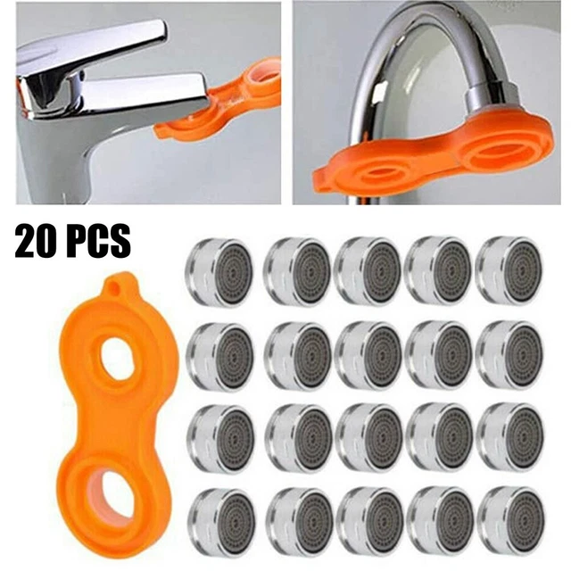 Aireadores de grifo de alta calidad con llave enchapada en cromo ABS reemplazables
