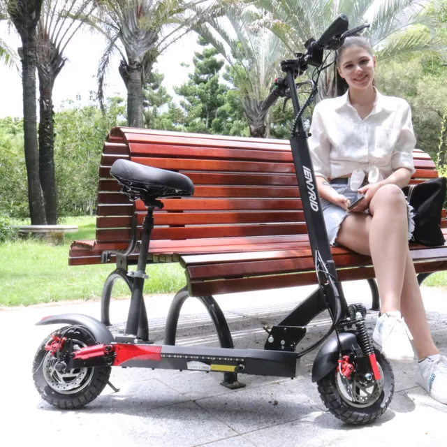 600W/800W Folding Electric Scooter Adults with Seat 28MPH Max Urban Commuter