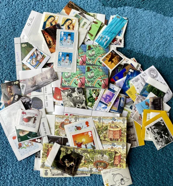 Modern Mix Gb Mint Stamps Postage Value £100 Commemoratives Christmas Postage