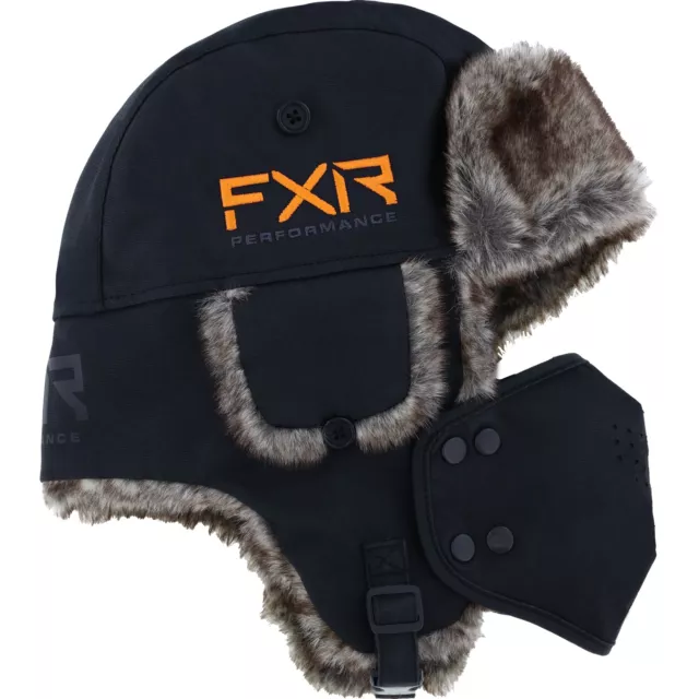 FXR Trapper Hat Black/Orange SM/MD