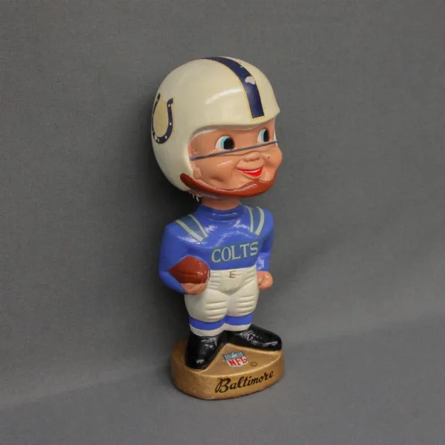 Baltimore 1960s Gold Base Baby Face Colts Nodder Bobblehead Football NFL