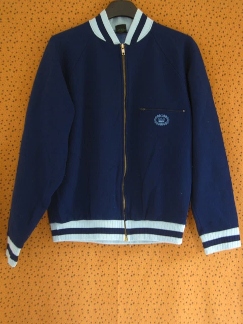Veste TREVOIS KOPA Vintage Bleu Années 70 - Taille M/L - Made In France