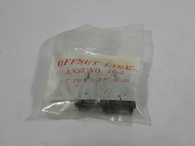 Generic 50-2 Offset Link 5/8" Pitch 3/8" Width NWB