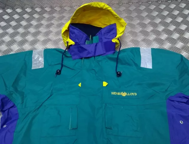 Vintage Henri Lloyd Voile Veste Foul Températures Imperméable Actif SPORTS Usure