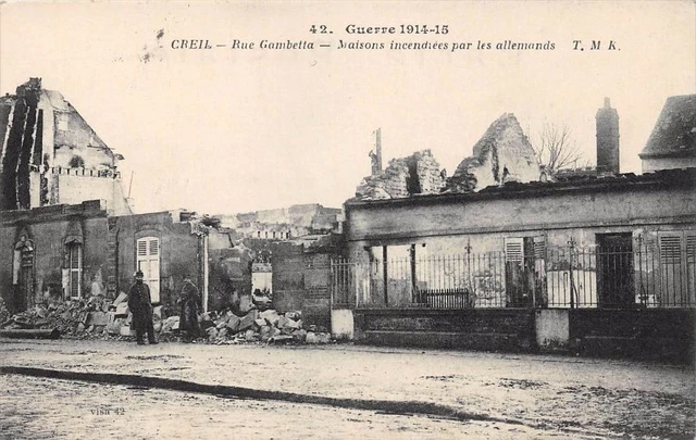 Cpa 60 Creil Rue Gambetta