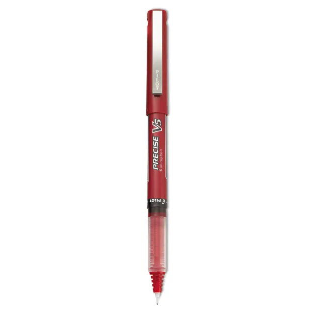 Pilot Precise V5 Roller Ball Stick Pen Precision Point Red Ink .5mm Dozen 35336