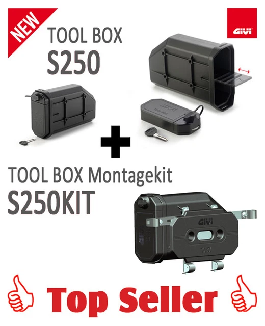 GIVI S250 TOOL Box (Werkzeugtasche) inklusive dem S250KIT Montagekit EUR  109,90 PicClick FR