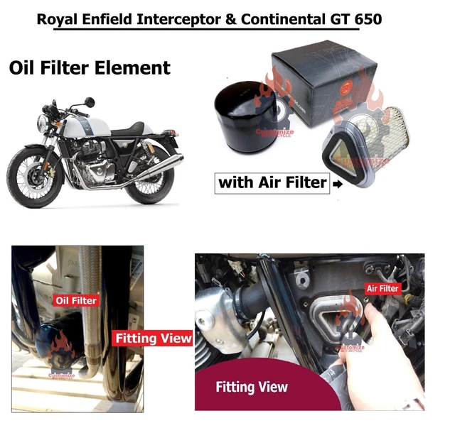ROYAL ENFIELD &INTERCEPTOR & Continental GT 650 Oil Filter Comp & Air