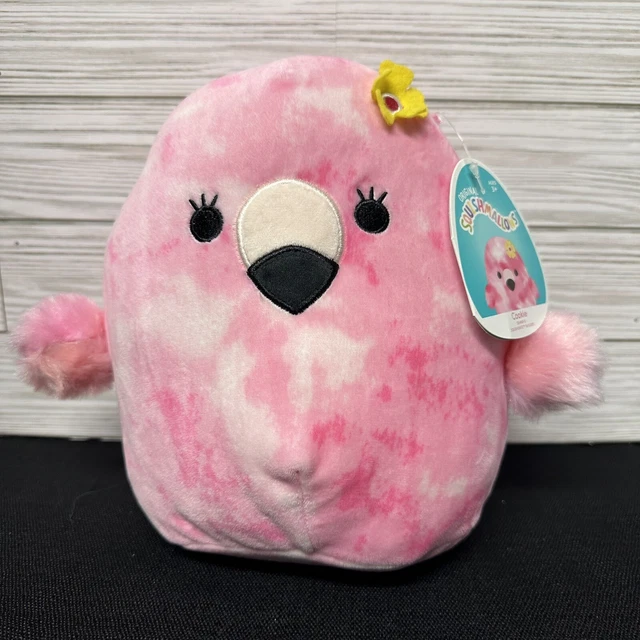SQUISHMALLOW PLUSH COOKIE The Flamingo Pink Kellytoy Speckled 8 Inch