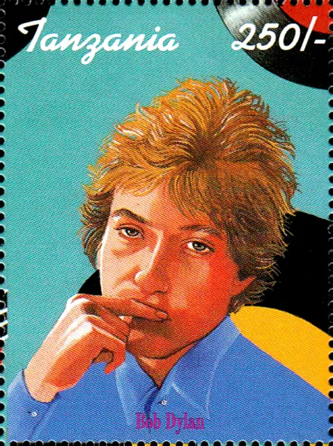 Tansania postfrisch MNH Bob Dylan Usa Sänger Musik Lyriker Nobelpreis Literatur