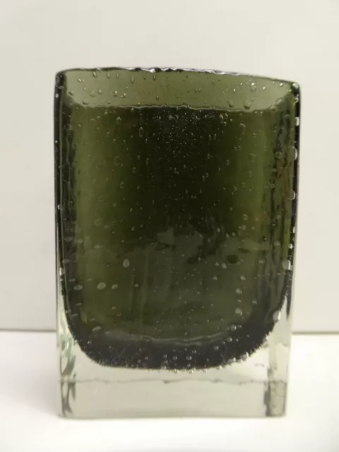 Vintage Glass Block Vase