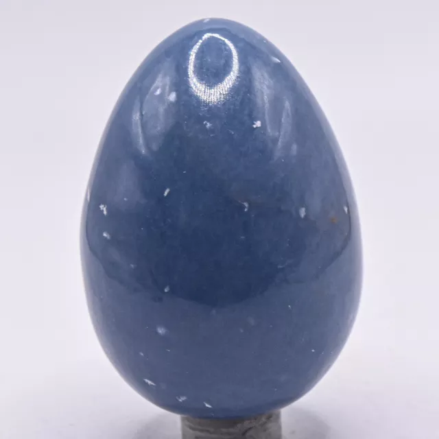 2.4" Blue Angelite Anhydrite Egg Polished Natural Gemstone Crystal Mineral Peru