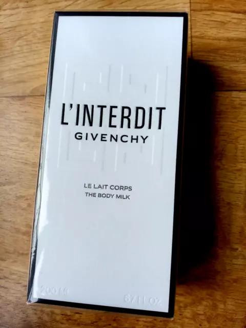 Givenshy L'lNTERDlT Le Lait Corps 200ml hydratation & parfum la peau NEUF