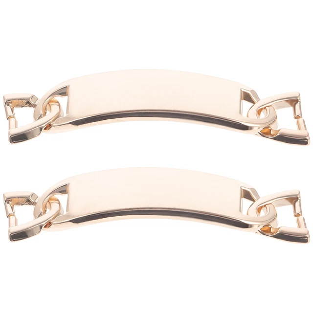 2 Pz Accessori Borse Lega Lacci Scarpe Clip Decorazioni Oro