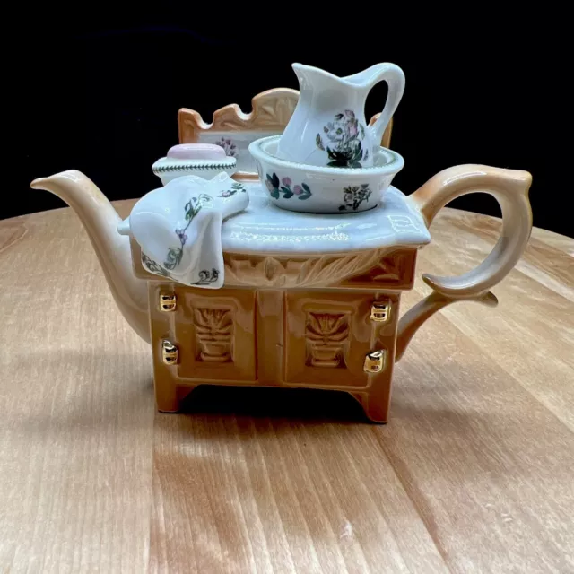 Portmeirion Botanic Garden Decorative Washstand Mini Teapot Paul Cardew Vintage